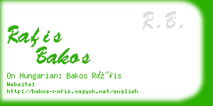 rafis bakos business card